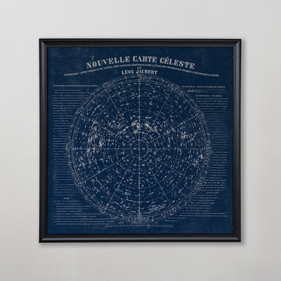 French Star Map, Nouvelle Carte Céleste, Vintage Celestial Map Wall Art, Antique Star Map, Celestial Home Decor