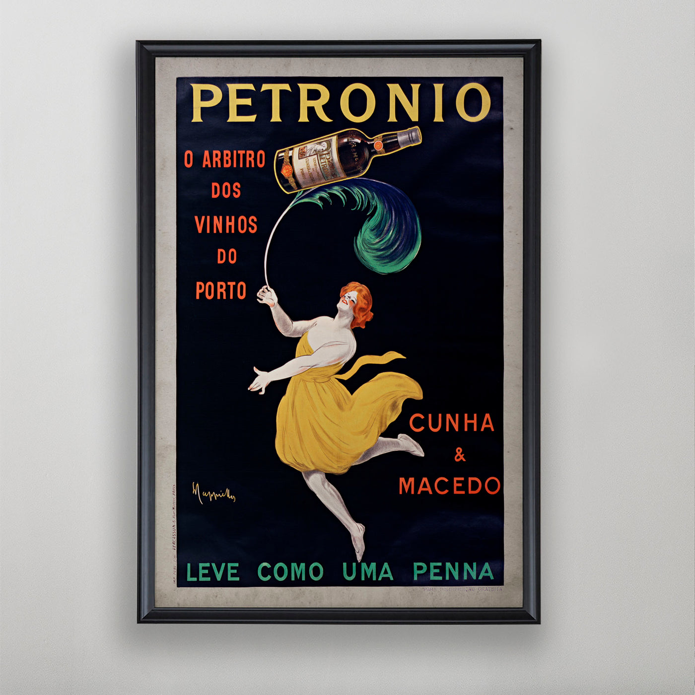 Leve Como Uma Penna Portuguese Poster 20th C.