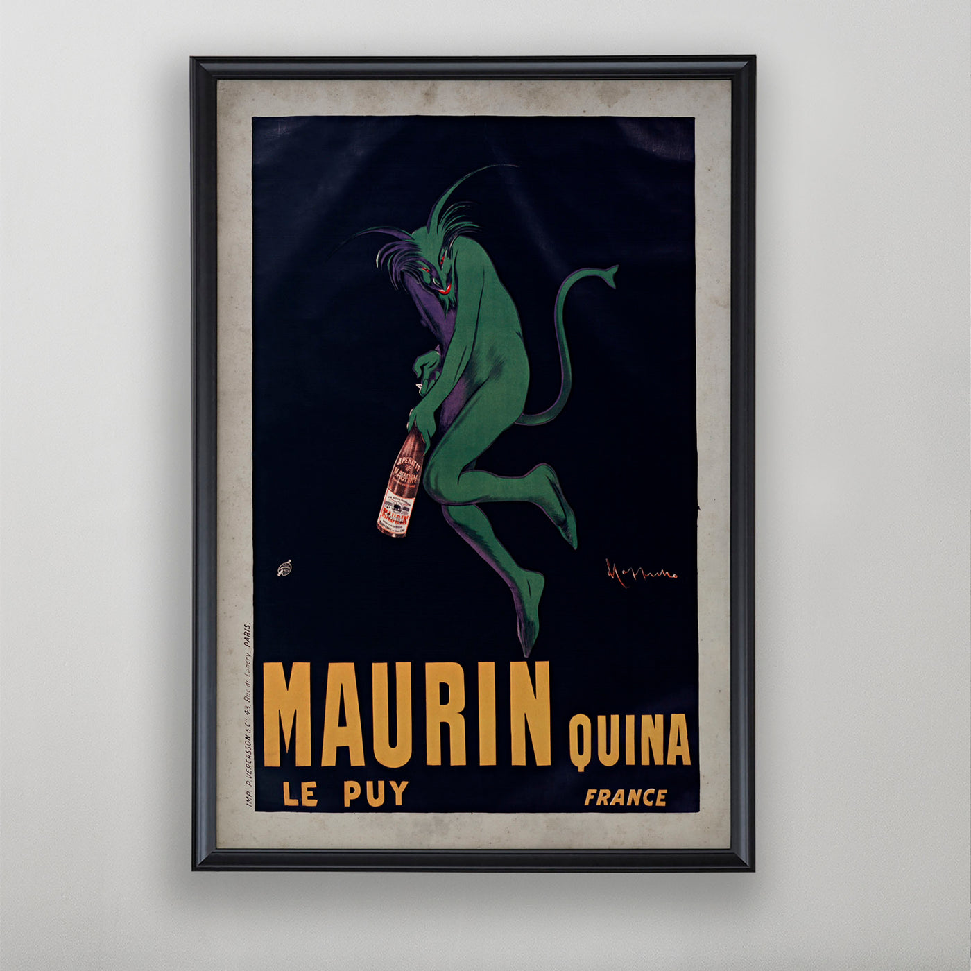 Maurin Quina, Vintage French Liquor Advertisement, Le Puy Poster, 20th Century Wall Decor