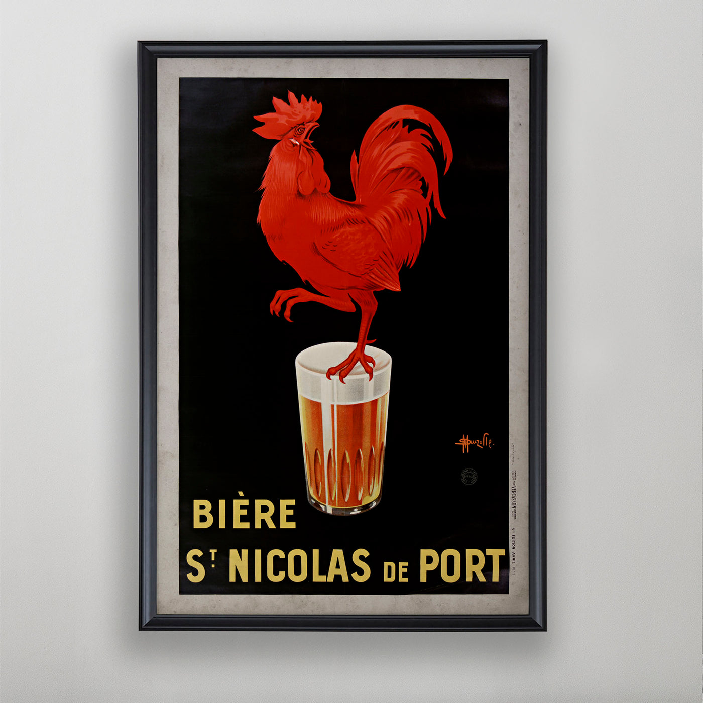 Beer Poster, Bière St. Nicolas de Port, French Home Decor, 20th C.