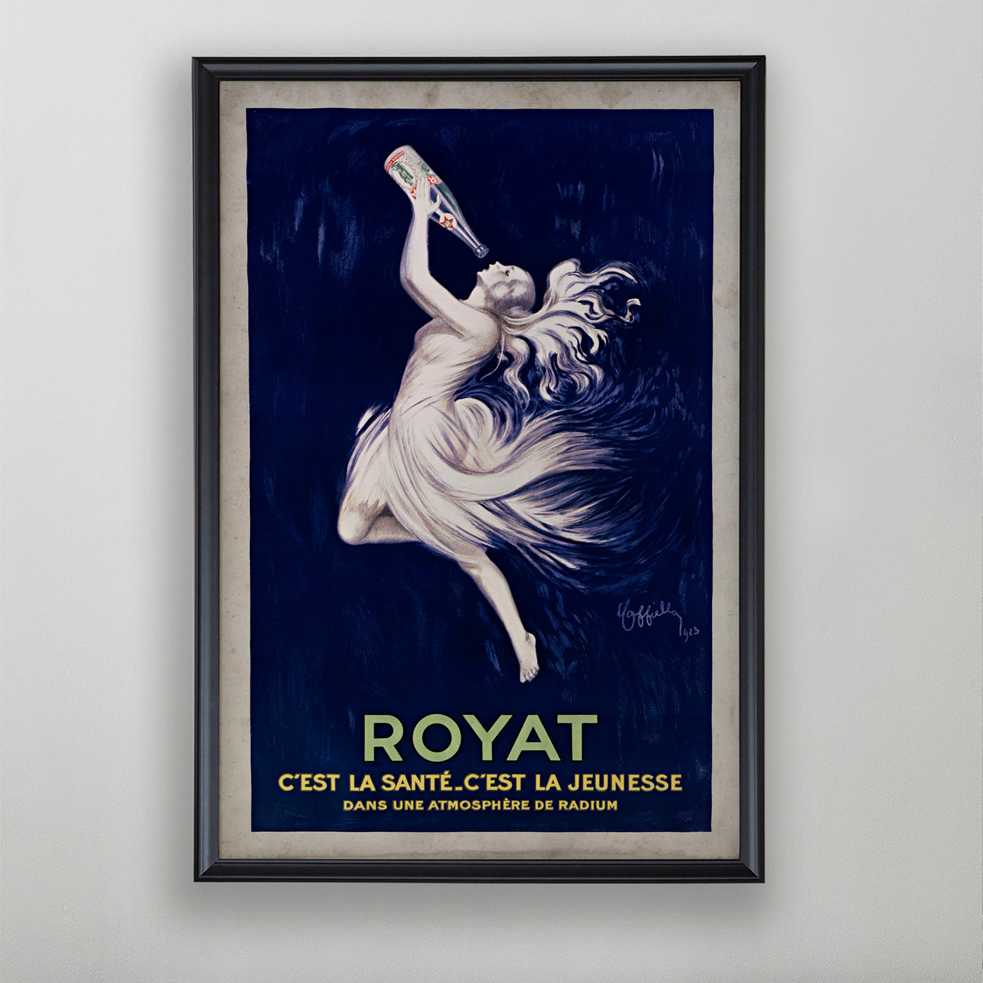 Vintage French Advertisement, Royat C'est La Sante Advertisement, French Home Decor, 20th C.