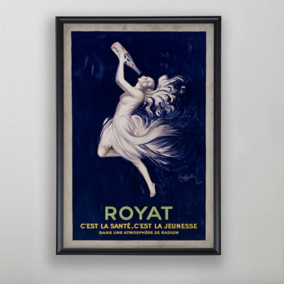 Vintage French Advertisement, Royat C'est La Sante Advertisement, French Home Decor, 20th C.