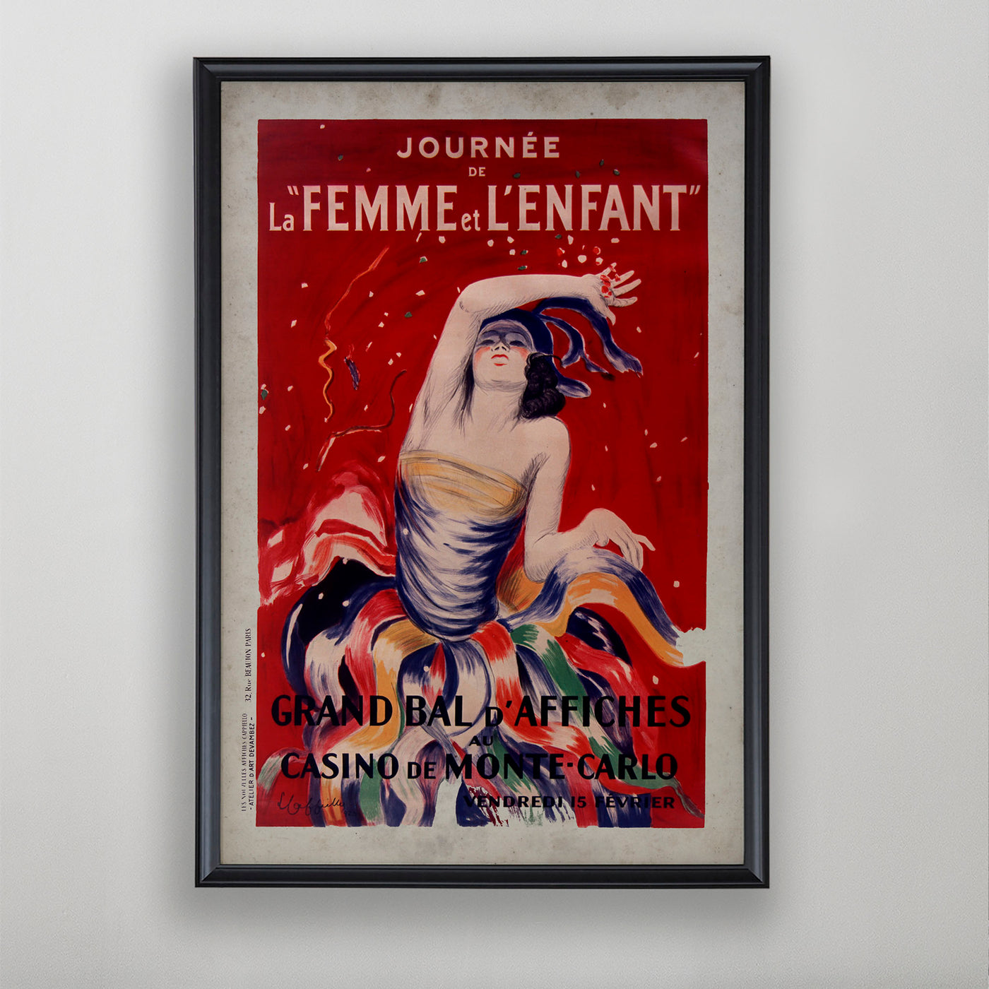 Vintage French Fashion Poster, La Femme et L'enfant, Art Deco Style, 20th Century Wall Art