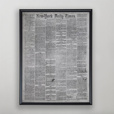 Vintage New York Times Newspaper Print, Antique Newspaper Wall Decor