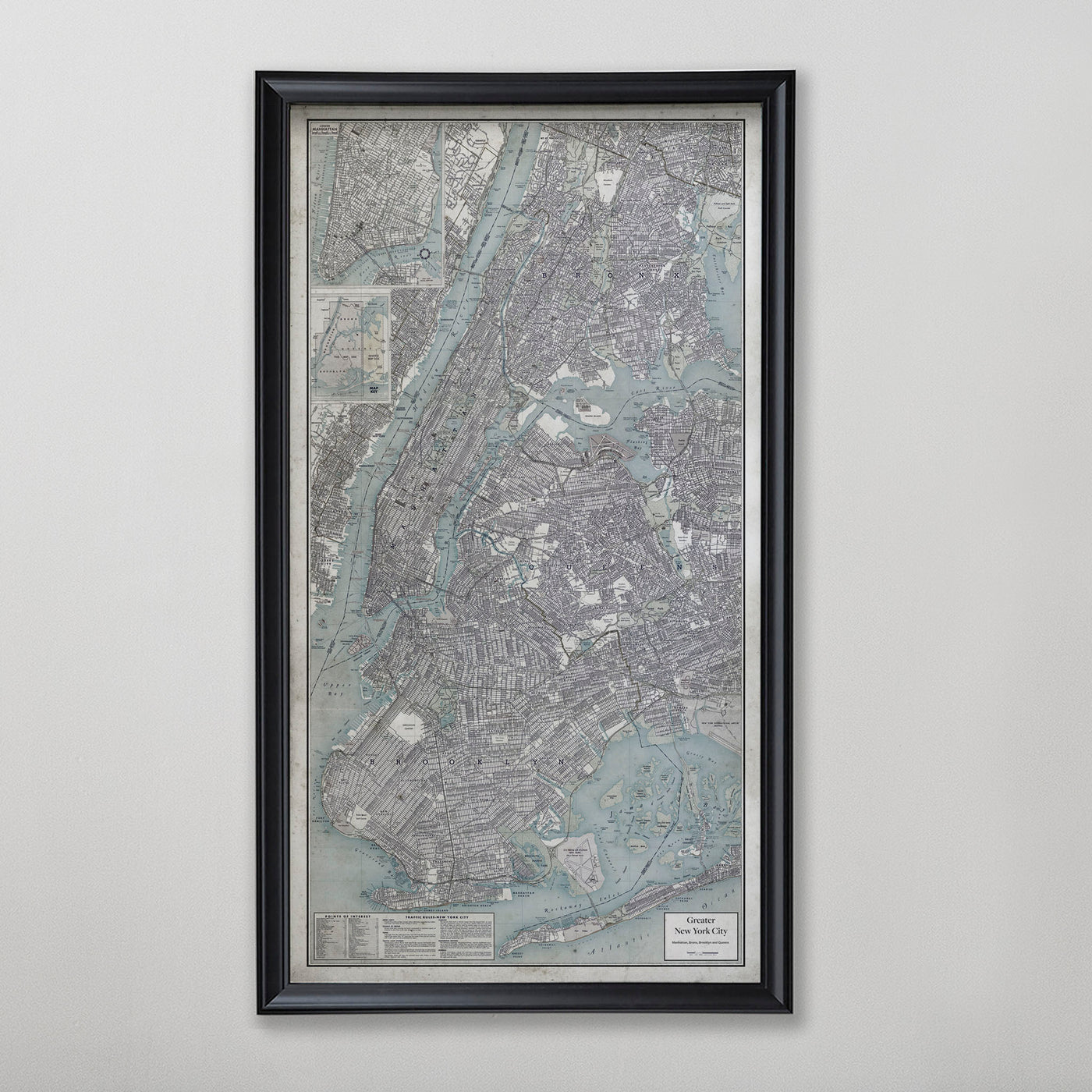 Greater New York City Street Map 20th C.