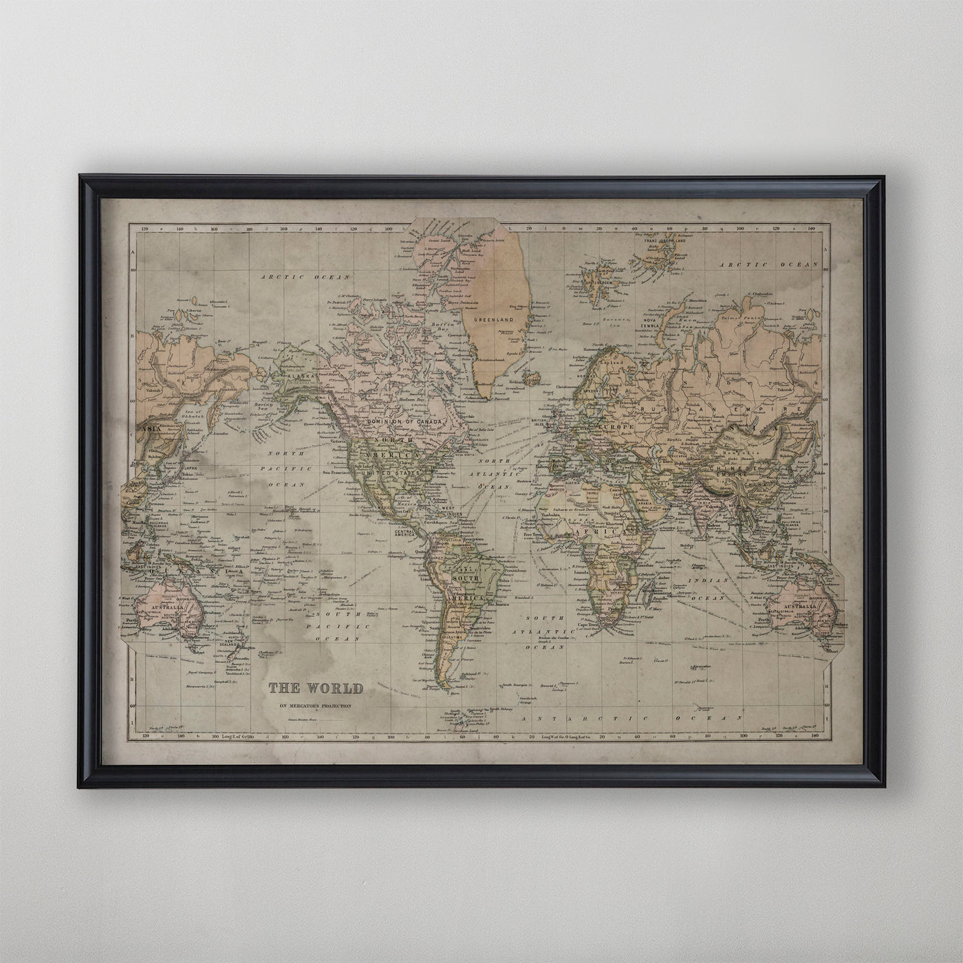 World Map Circa 18th C.