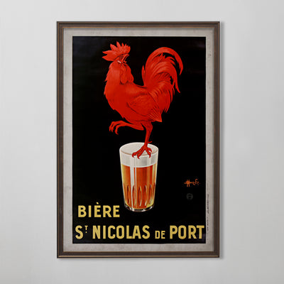 Beer Poster, Bière St. Nicolas de Port, French Home Decor, 20th C.