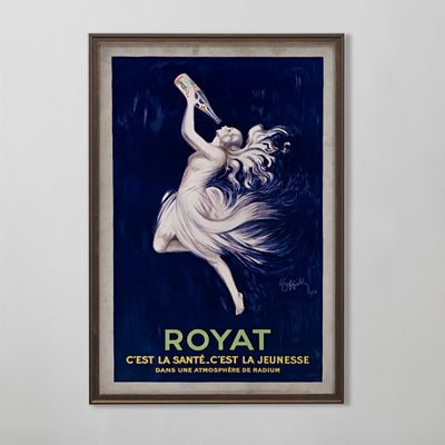 Vintage French Advertisement, Royat C'est La Sante Advertisement, French Home Decor, 20th C.