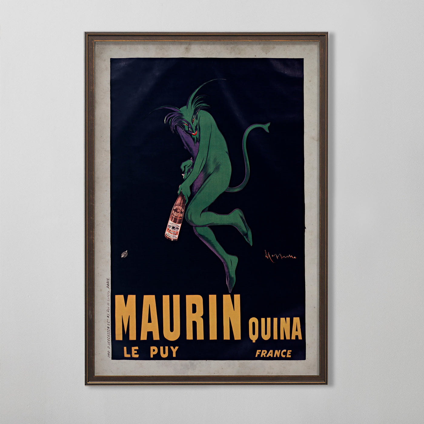 Maurin Quina, Vintage French Liquor Advertisement, Le Puy Poster, 20th Century Wall Decor